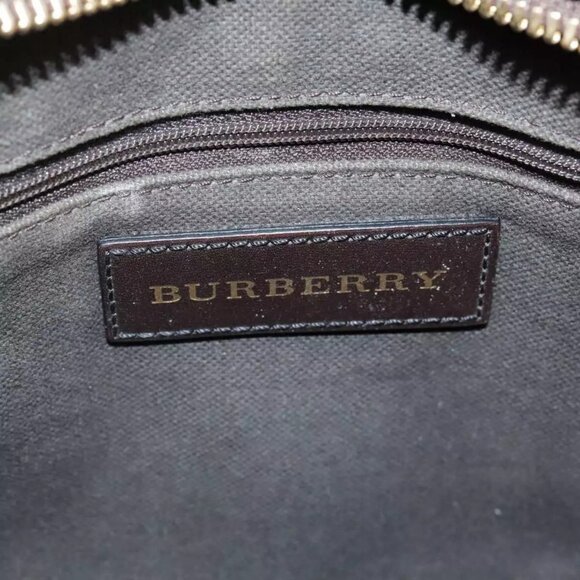 BURBERRY Nova Check Hand Bag PVC Leather 2way Beige Auth 105764 - Picture 10 of 15